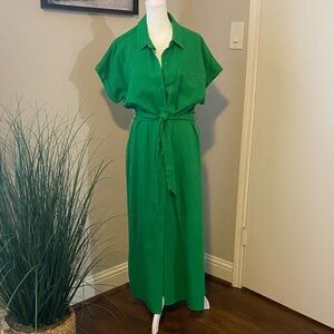 Calvin Klein Collection Vibrant Green Maxi Dress